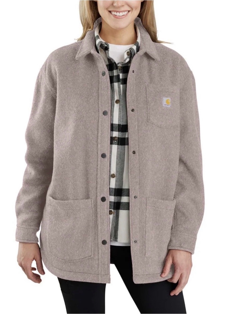 Carhartt Women's Taupe Utility Shacket Jacket